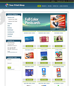 Website Theme - Bizzcart Green Blue