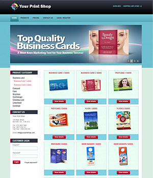 Website Theme - Sea Green Blue
