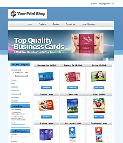 Website Theme - Splashy Cerulean Demo